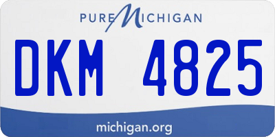 MI license plate DKM4825