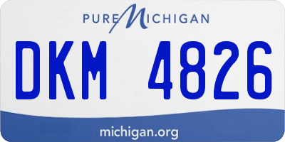MI license plate DKM4826