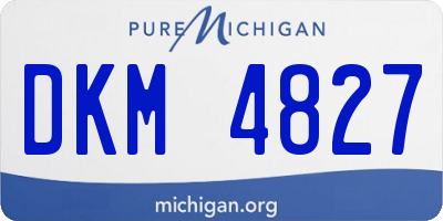 MI license plate DKM4827