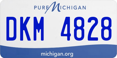 MI license plate DKM4828