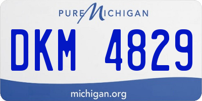 MI license plate DKM4829
