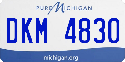 MI license plate DKM4830