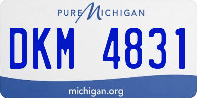 MI license plate DKM4831