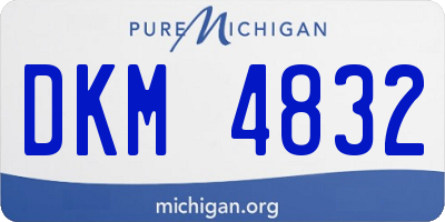 MI license plate DKM4832