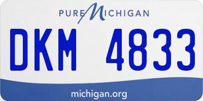 MI license plate DKM4833