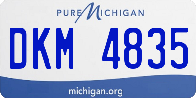 MI license plate DKM4835
