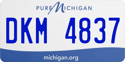 MI license plate DKM4837