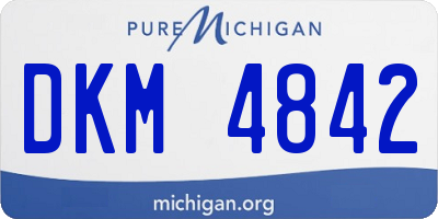 MI license plate DKM4842