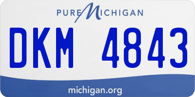 MI license plate DKM4843