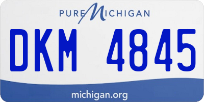 MI license plate DKM4845