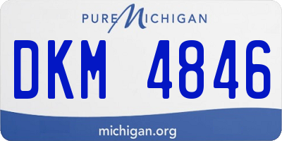 MI license plate DKM4846