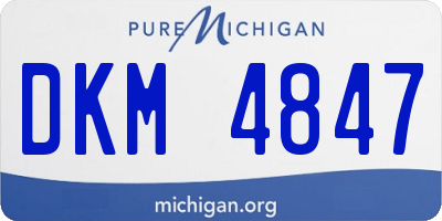 MI license plate DKM4847