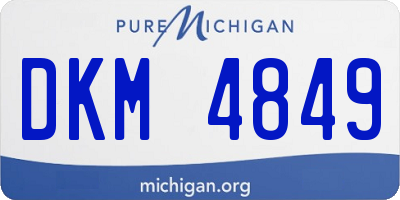 MI license plate DKM4849