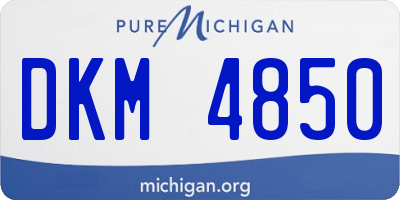 MI license plate DKM4850