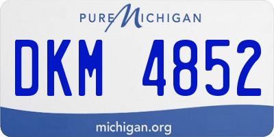 MI license plate DKM4852