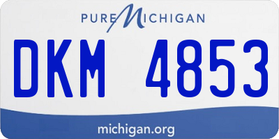 MI license plate DKM4853