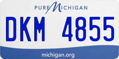 MI license plate DKM4855