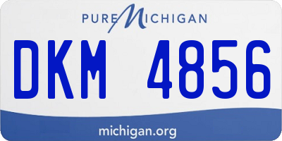 MI license plate DKM4856