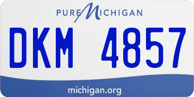 MI license plate DKM4857