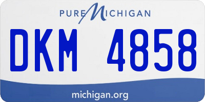 MI license plate DKM4858