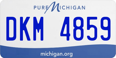 MI license plate DKM4859