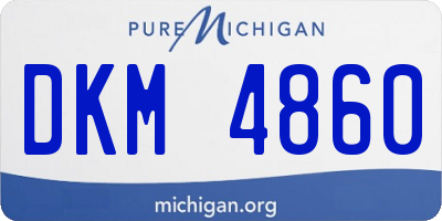 MI license plate DKM4860