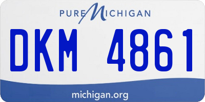 MI license plate DKM4861