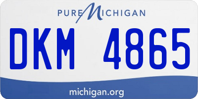 MI license plate DKM4865