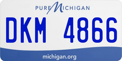 MI license plate DKM4866