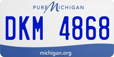 MI license plate DKM4868