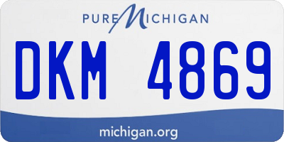 MI license plate DKM4869
