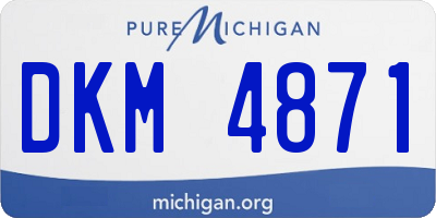 MI license plate DKM4871
