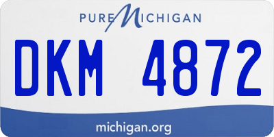 MI license plate DKM4872