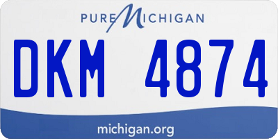MI license plate DKM4874