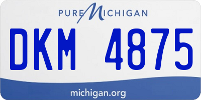 MI license plate DKM4875
