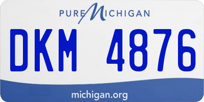 MI license plate DKM4876