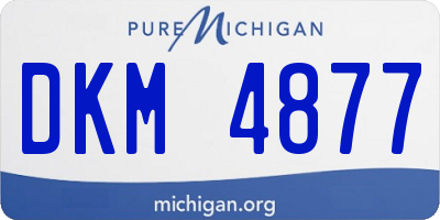 MI license plate DKM4877