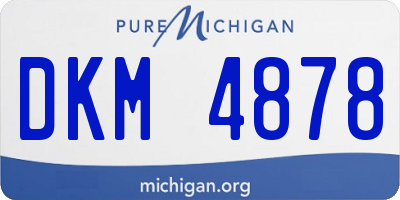 MI license plate DKM4878