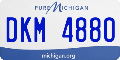 MI license plate DKM4880