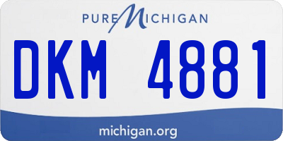 MI license plate DKM4881