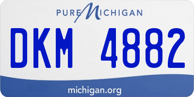 MI license plate DKM4882