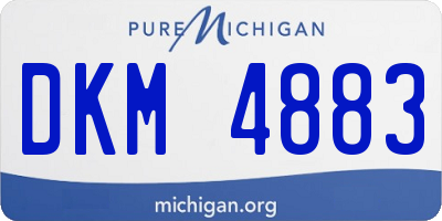 MI license plate DKM4883