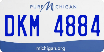 MI license plate DKM4884