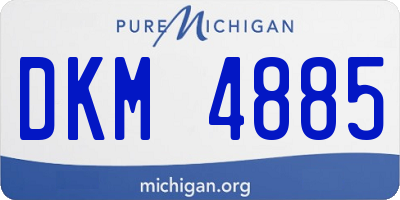 MI license plate DKM4885
