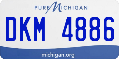 MI license plate DKM4886