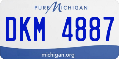 MI license plate DKM4887
