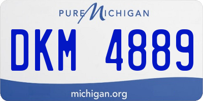 MI license plate DKM4889
