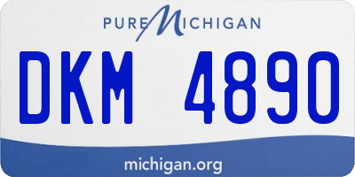 MI license plate DKM4890