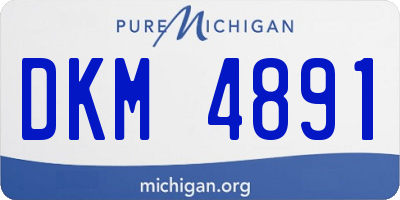 MI license plate DKM4891