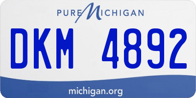 MI license plate DKM4892